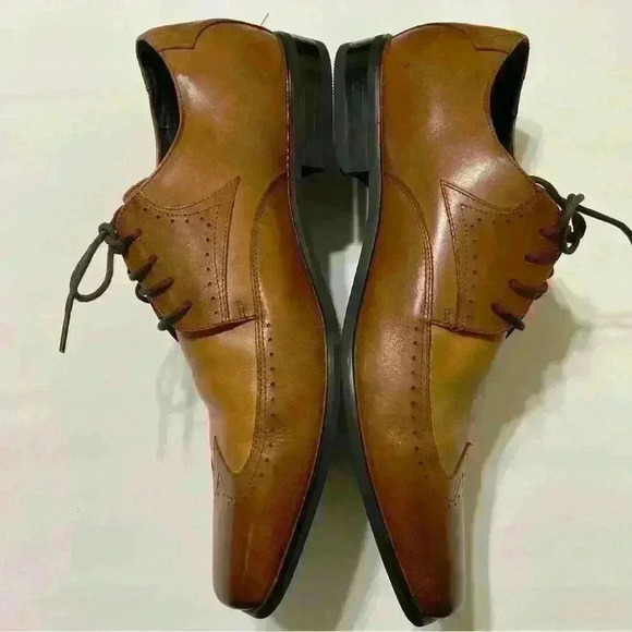 Stacy Adams Sz 9.5M Cognac Garrison Wingtip Leather Oxford Shoes 24840-229 main image 13